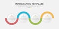 Infographic design template 4 step with icon