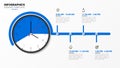 Infographic design template. Time organization with 4 steps