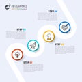 Infographic design template. Timeline concept with 4 steps Royalty Free Stock Photo