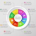 Infographic design template with wellness icons