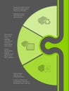 Infographic design with various box icons Royalty Free Stock Photo