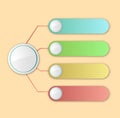 Infographic diagram with circular and rectangular elements Royalty Free Stock Photo