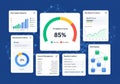 Infographic displaying data analytics and compliance information. Royalty Free Stock Photo