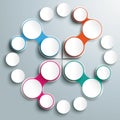 Infographic Drops Flower 4 Colored Circles Cross H