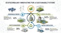 Infographic on eco technology innovations for a sustainable future Royalty Free Stock Photo