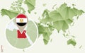 Infographic for Egypt, detailed map of Egypt with flag Royalty Free Stock Photo
