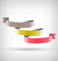 Infographic Element Curved Ribbon on Grayscale