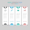 Infographic Elements with business icon on full color background circle process or steps and options workflow diagrams,vector