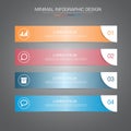 Infographic Elements with business icon on full color background circle process or steps and options workflow diagrams,vector