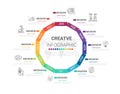 Infographic elements circle design for all month planners Royalty Free Stock Photo