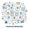 Infographic elements for Conversion Optimization. Royalty Free Stock Photo
