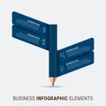 Business data visualization. Simple infographic design template. Abstract vector illustration. Royalty Free Stock Photo