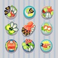 Infographic Elements Food Business Seafood Royalty Free Stock Photo