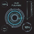 Infographic elements. futuristic user interface HUD UI UX. Abstract background with connecting dots and lines Royalty Free Stock Photo