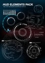 Infographic elements. futuristic user interface HUD UI UX. Abstract background with connecting dots and lines Royalty Free Stock Photo