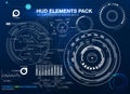 Infographic elements. futuristic user interface HUD UI UX. Abstract background with connecting dots and lines Royalty Free Stock Photo