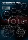 Infographic elements. futuristic user interface HUD UI UX. Abstract background with connecting dots and lines Royalty Free Stock Photo