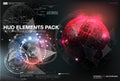 Infographic elements. futuristic user interface HUD UI UX. Abstract background with connecting dots and lines Royalty Free Stock Photo