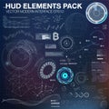 Infographic elements. futuristic user interface HUD UI UX. Abstract background with connecting dots and lines. Royalty Free Stock Photo