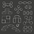 infographic elements, including circles, arrows, and square text boxes. Designed for creating customizable sequence Royalty Free Stock Photo