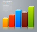 Infographic elements in modern fashion with bar chart