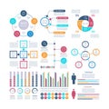 Infographic elements. Modern infochart, marketing chart and graphs, bar diagrams. Option process graph for internet Royalty Free Stock Photo