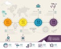 Infographic elements with travel icons. can be used for travel infographic
