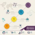 Infographic elements with travel icons. can be used for travel infographic Royalty Free Stock Photo