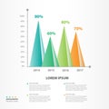 Infographic elements vector for business, Pyramid triangle icon Royalty Free Stock Photo