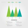 Infographic elements vector for business, triangle icon, chart, diagram, timeline, presentation, slide Royalty Free Stock Photo