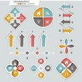 Infographic elements with web icons. Royalty Free Stock Photo
