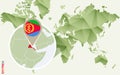 Infographic for Eritrea, detailed map of Eritrea with flag Royalty Free Stock Photo