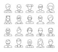 Infographic face line avatars