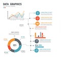 Infographic featuring various data visualization elements, including a line graph,
