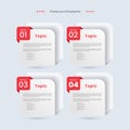 Four options of infographic,  infographic Template. Royalty Free Stock Photo