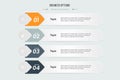 Groups of 4 options Infographic template design, Infographic design vector of business icons used for workflow layout, diagram, re