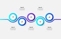 Infographic five step process for business and process visualization, creating engaging presentations, or illustrating