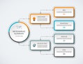 Infographic flow chart with 4 options Royalty Free Stock Photo