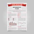 Infographic flyer design template with infographic element