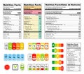 Infographic food healthy nutrition isolated set