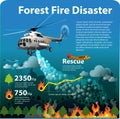 Infographic Forest Fire disaster Royalty Free Stock Photo