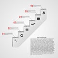 Infographic in the form of steps stairs design concept.