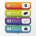 Infographic four options. Modern design template. Vector