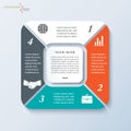 Infographic with four segments Royalty Free Stock Photo