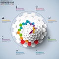 Infographic gear chart vector design template