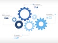 Infographic Gear Engine Design Technology Concept Royalty Free Stock Photo