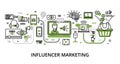 Infographic greenery Influencer Marketing concept Royalty Free Stock Photo