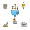 Graphic icons for business work process