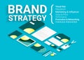 Infographic illustration of Brand strategy - four