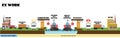 Infographic of Incoterms, shipping condition on sea